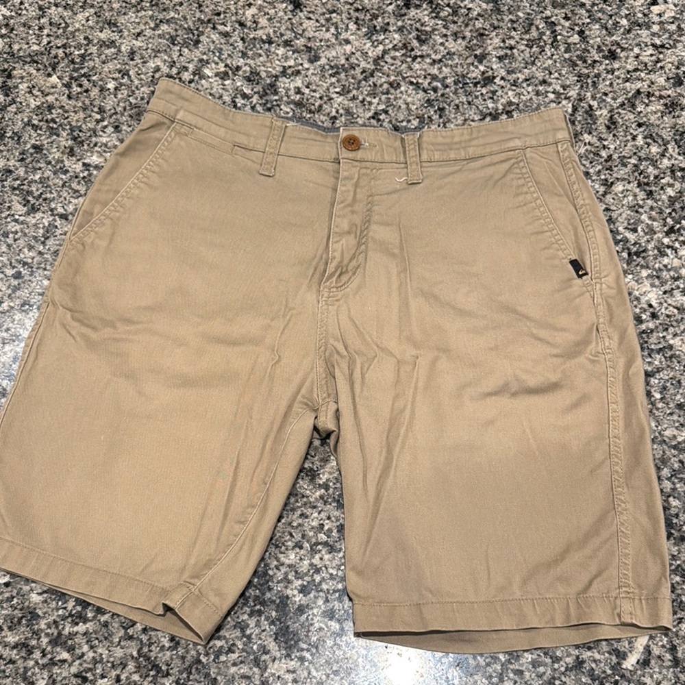 Quiksilver Tan Flat Front Shorts